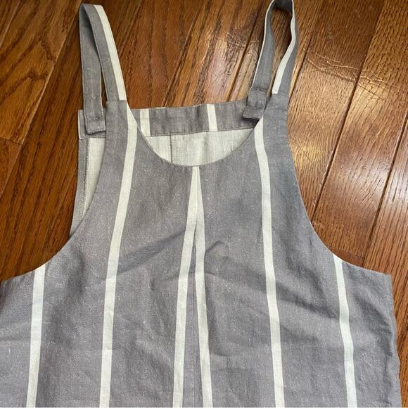 L’il Lemons (For Love & Lemons) $85 Kids Gray Stripe Linen Jumpsuit 6T NWOT - Picture 9 of 14